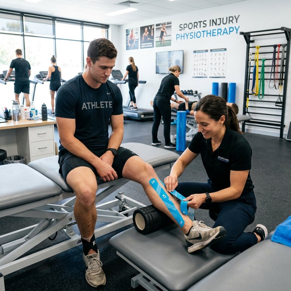 Sports injury physiotherapy and kinesiology taping